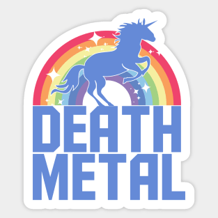 Death Metal Unicorn (Blue) Sticker